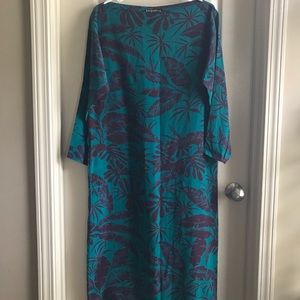 *NWOT* SILK Bijou boatneck 3/4 sleeve tiki dress